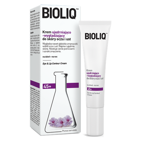 Bioliq 45+ Укрепляюще-разглаживающий крем для кожи губ и глаз Bioliq 45+ Krem ujędrniająco- wygładzający do skóry oczu i ust