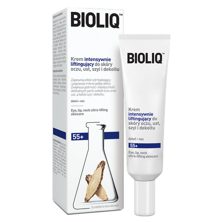 Bioliq 55+ eye, mouth, neck and décolleté intensive lifting cream Bioliq 55+ Krem intensywnie liftingujący do skóry oczu, ust, szyi i dekoltu