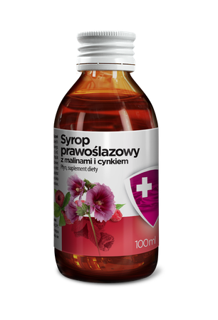 Marshmallow Syrup with Raspberries and Zinc Syrop prawoślazowy z malinami i cynkiem