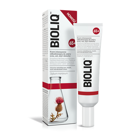Bioliq 65 + интенсивный восстанавливающий крем для кожи глаз, губ, шеи и декольте Bioliq 65+ Krem intensywnie odbudowujący do skóry oczu, ust, szyi i dekoltu