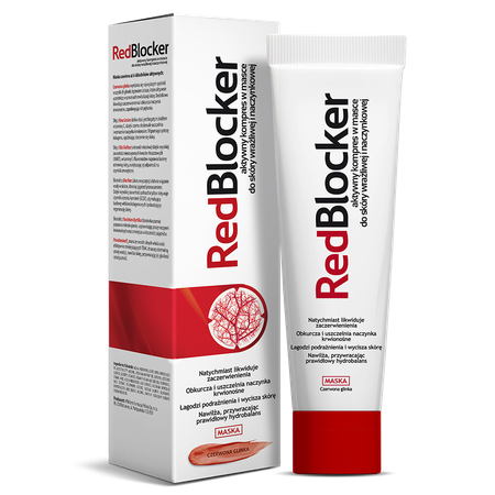 RedBlocker active compress within a mask for sensitive and capillary skin RedBlocker aktywny kompres w masce do skóry wrażliwej i naczynkowej